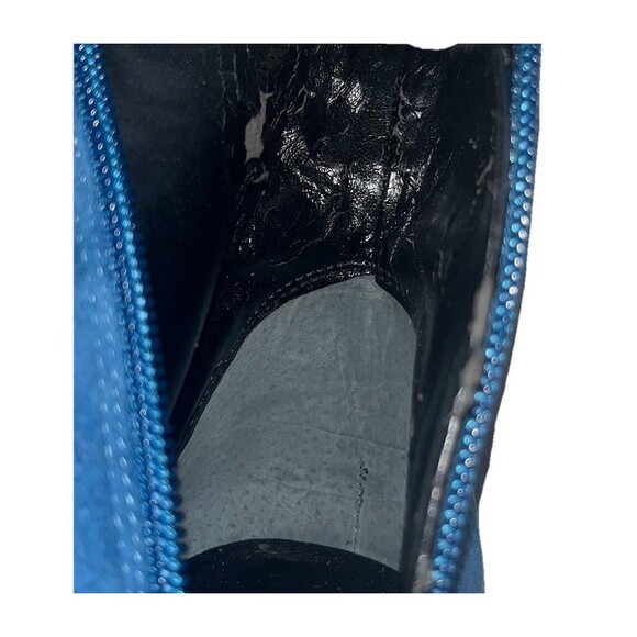 Marc Fisher Ltd Blue Suede Pointed Toe High Heel Ankle Boot Women's Size 10 - Picture 7 of 10